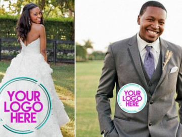 In logo quảng cáo trên váy cưới, ý tưởng sáng tạo – thông minh